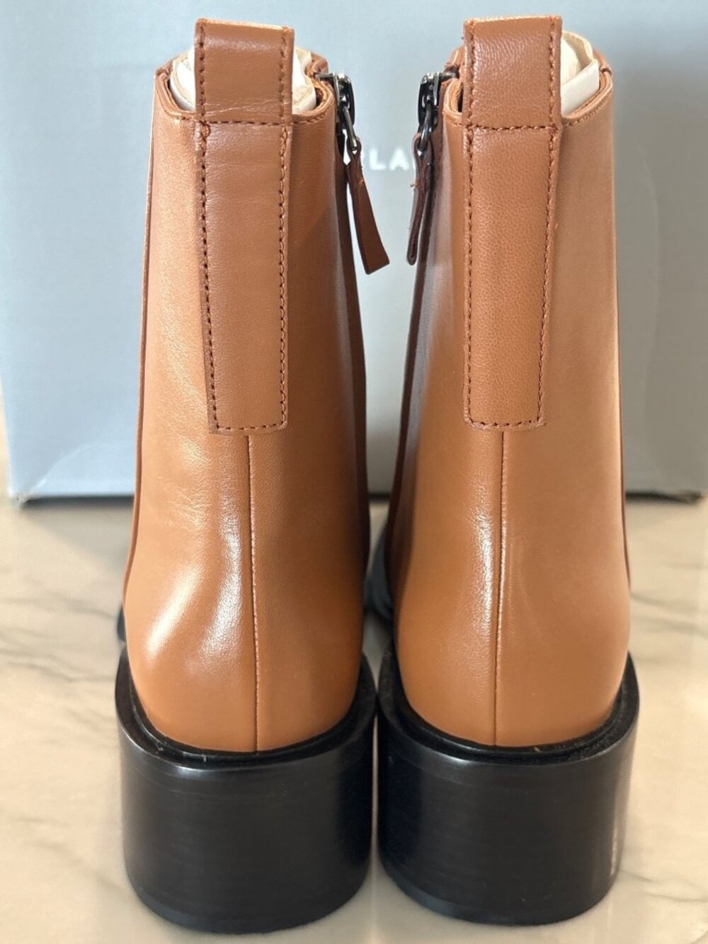 Everlane The City Boots in Saddie Brown Leather 8 New with box Womens Booties - Picture 5 of 9